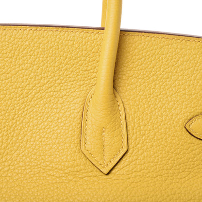 Hermes Taurillon Clemence Birkin 35 Soleil 8 of 32