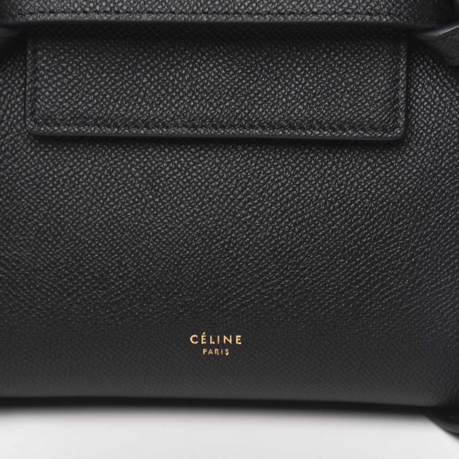 Celine Grained Calfskin Nano Belt Bag Black 6 of 10