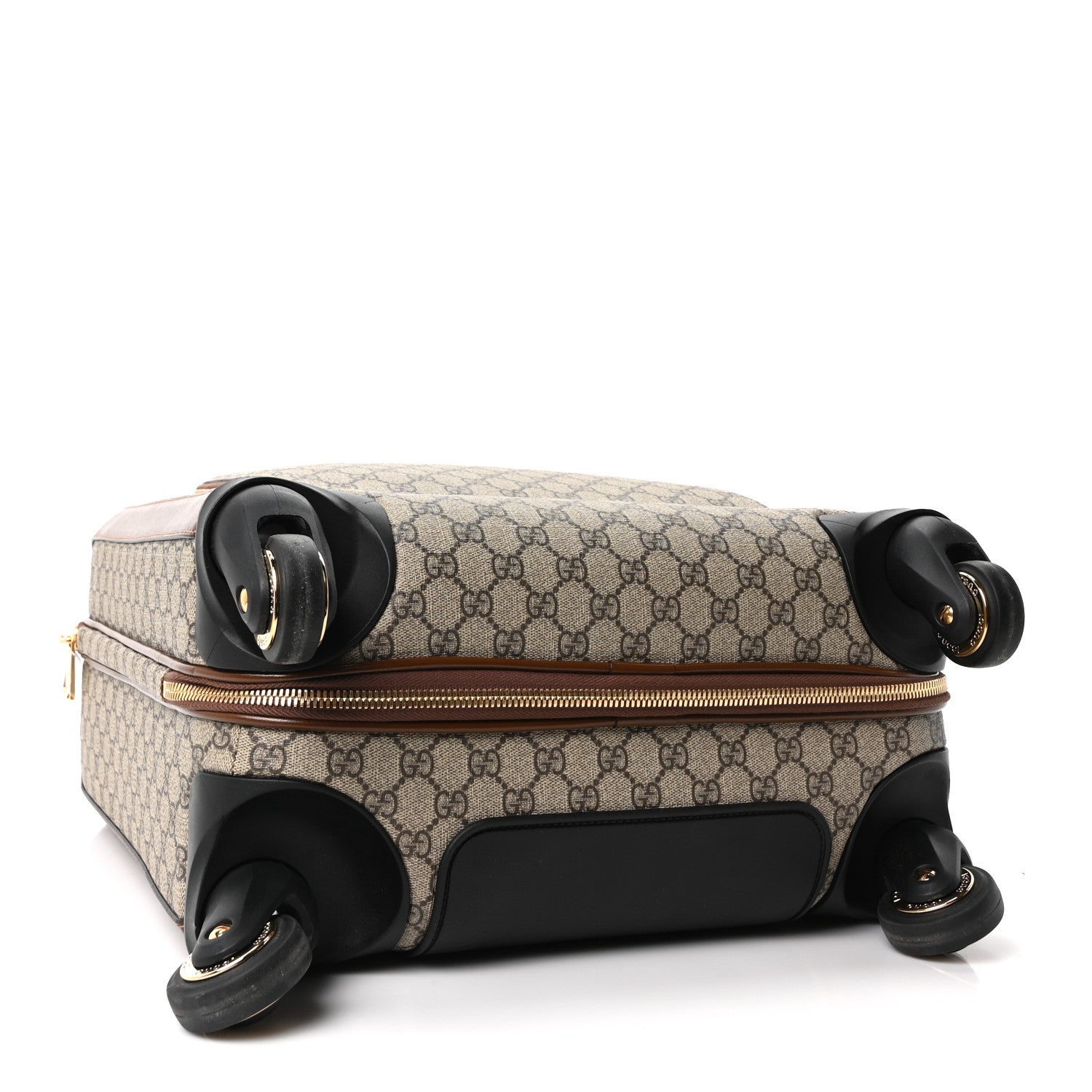 Gucci GG Supreme Monogram Azalea Calfskin Retro Interlocking G Small Savoy Cabin Trolley Beige Ebony Brown Sugar 3 of 9