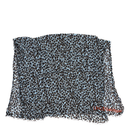 Louis Vuitton Cotton Leopard Stole Blue 2 of 3