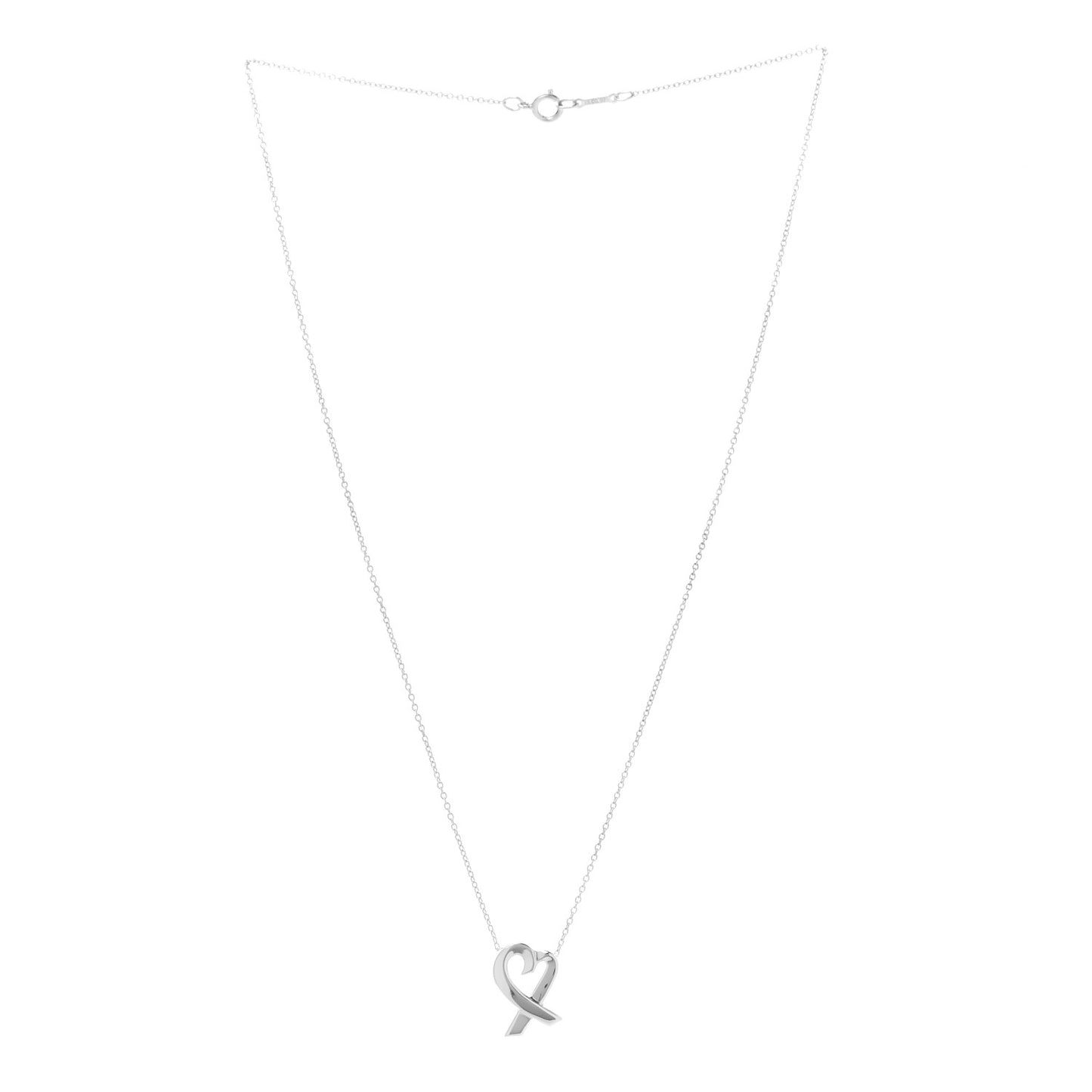 Sterling Silver Paloma Picasso Loving Heart Pendant Necklace