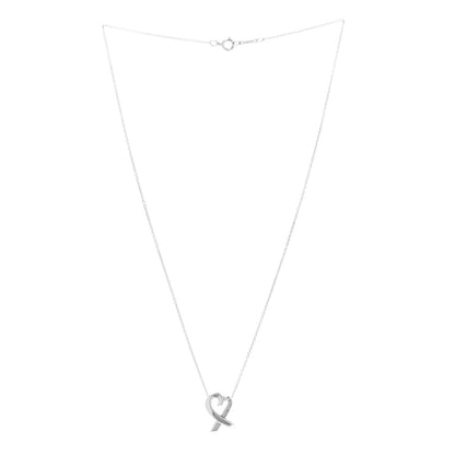 Tiffany Sterling Silver Paloma Picasso Loving Heart Pendant Necklace 3 of 7