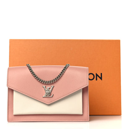 Louis Vuitton Calfskin My Lockme Chain Pochette Rose Ballet White 9 of 9