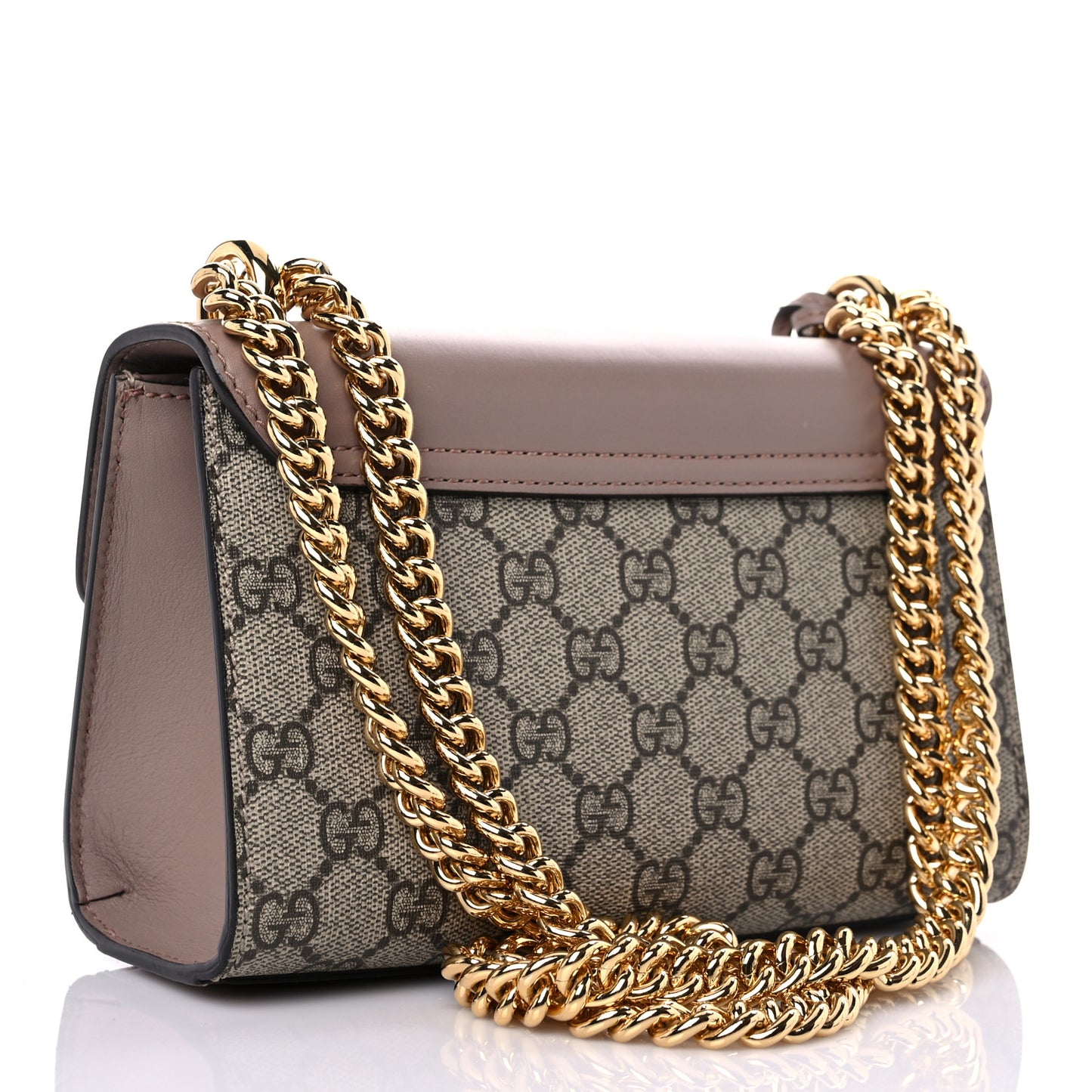 GG Supreme Monogram Studded Small Padlock Shoulder Bag Porcelain Rose