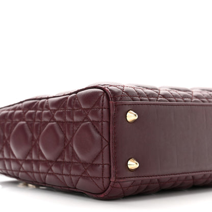Christian Dior Lambskin Cannage Small Lucky Badges My Lady Dior Plum 8 of 9