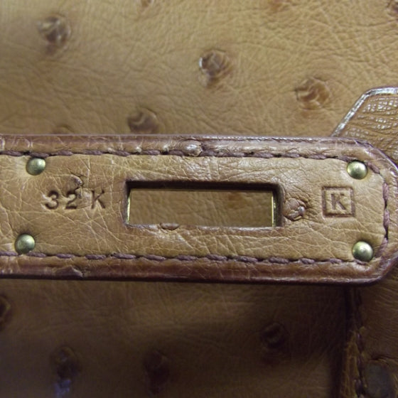 Hermes Ostrich Birkin 30 Gold 10 of 10