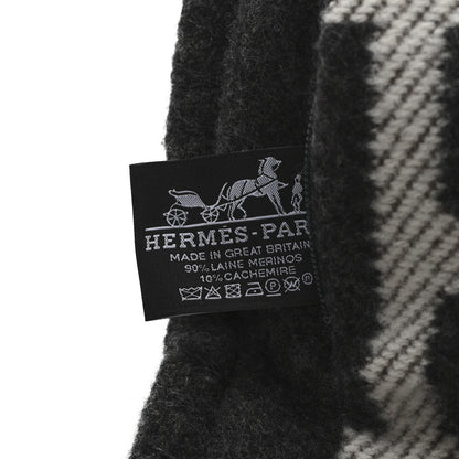 Hermes Wool Cashmere Avalon Pillow PM Ecru Gris Fonce 3 of 3