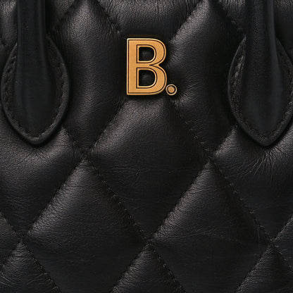 Balenciaga Nappa Calfskin Quilted XXS Ville Top Handle Bag Black 8 of 10