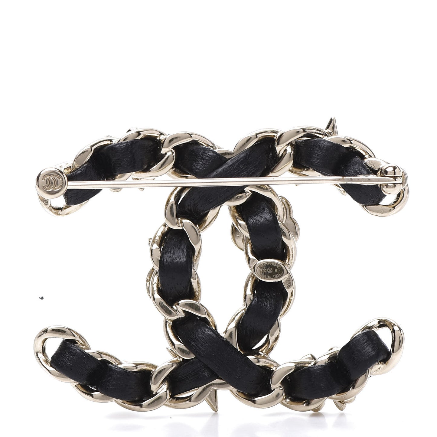 Lambskin Pearl Strass Sergeant Brooch Gold