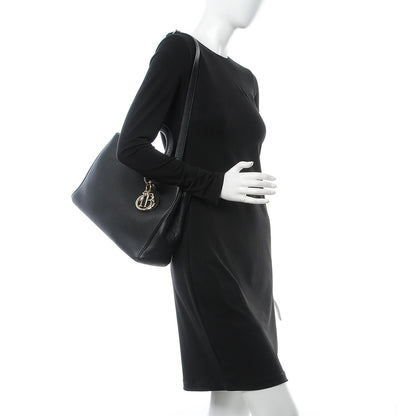 Christian Dior Bullcalf Medium Diorissimo Tote Black Rose Indien 3 of 9