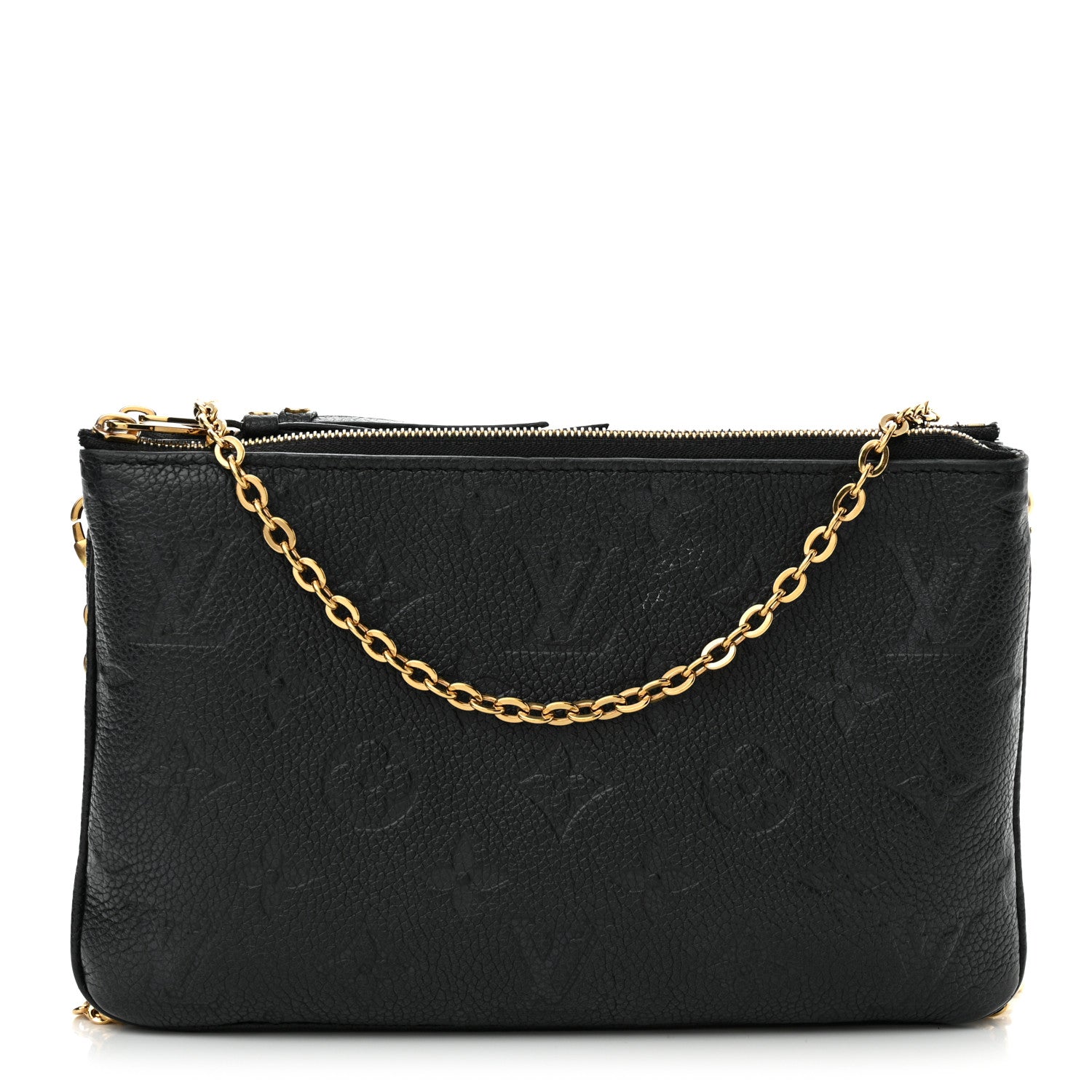Louis Vuitton Empreinte Double Zip Pochette Black 1 of 12