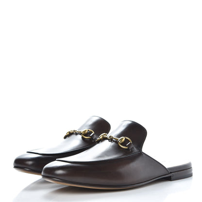 Gucci Calfskin Mens Princetown Slippers 8 Fondente Brown 3 of 8