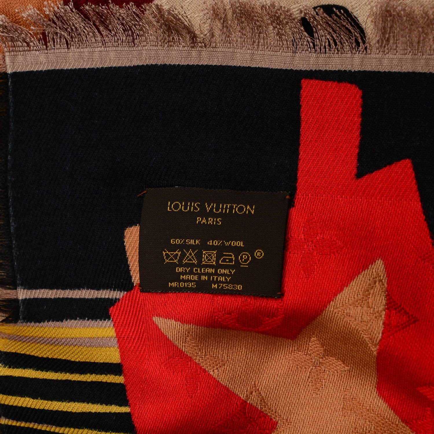 Louis Vuitton Wool Silk Jungle Fever Shawl 4 of 4