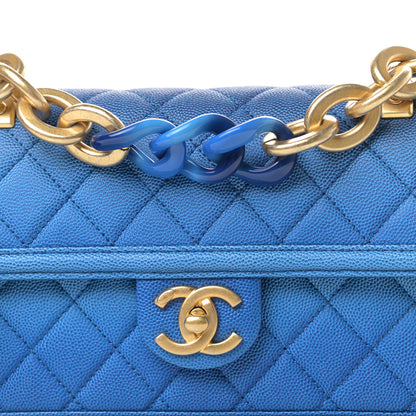 Chanel Caviar Quilted Small Sunset On The Sea Flap Blue 9 of 10