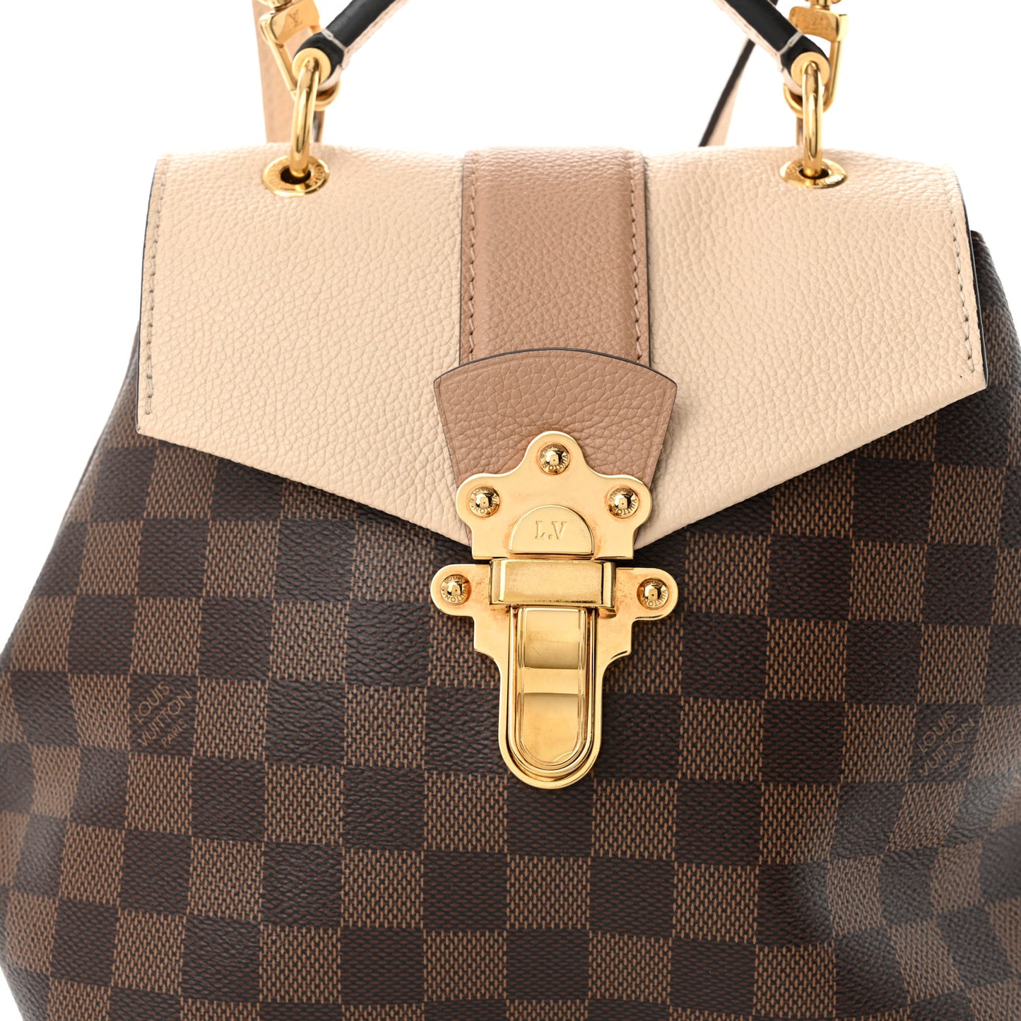 Damier Ebene Clapton Backpack Creme