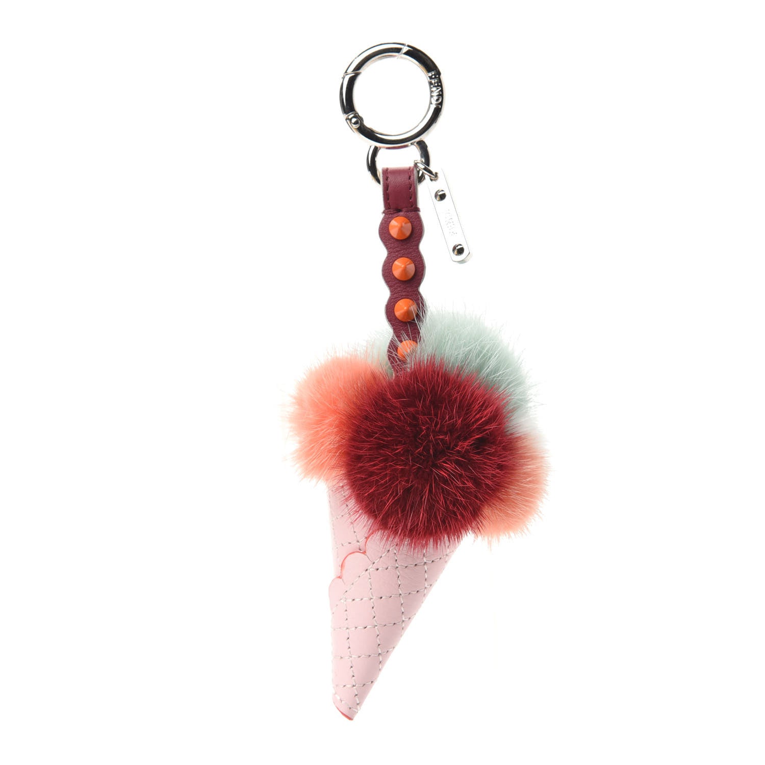 Fendi Mink Fur Calfskin Fun Fair Bag Charm Multicolor 1 of 5