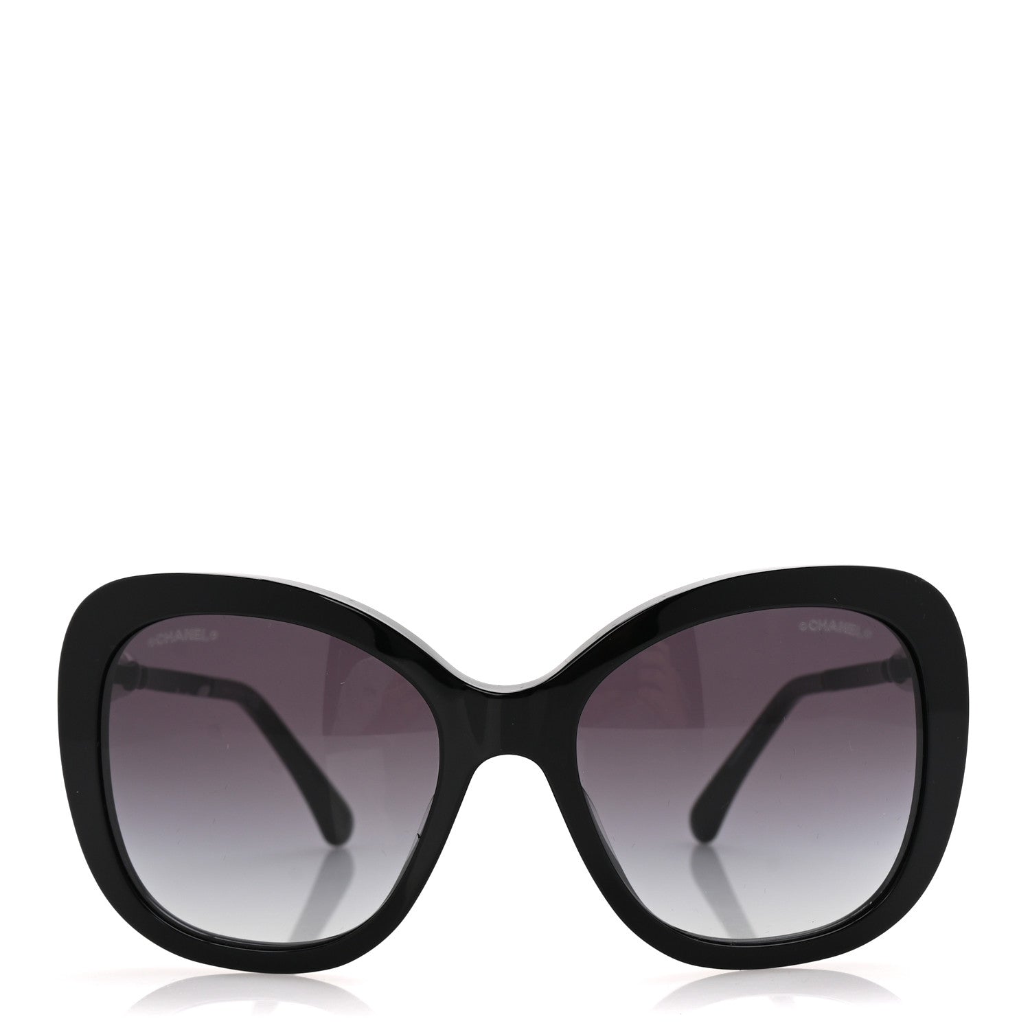 Chanel Acetate Polarized Butterfly Winter Pearl Sunglasses 5339-H-A Black 2 of 8