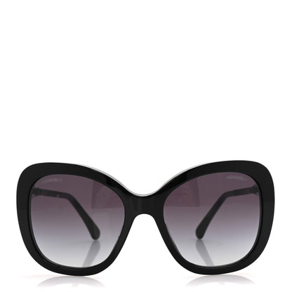 Chanel Acetate Polarized Butterfly Winter Pearl Sunglasses 5339-H-A Black 2 of 8