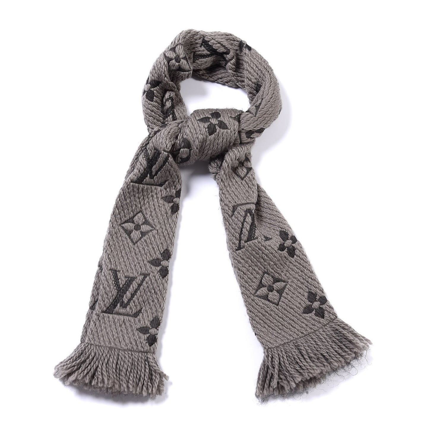 Wool Silk Logomania Scarf Verone