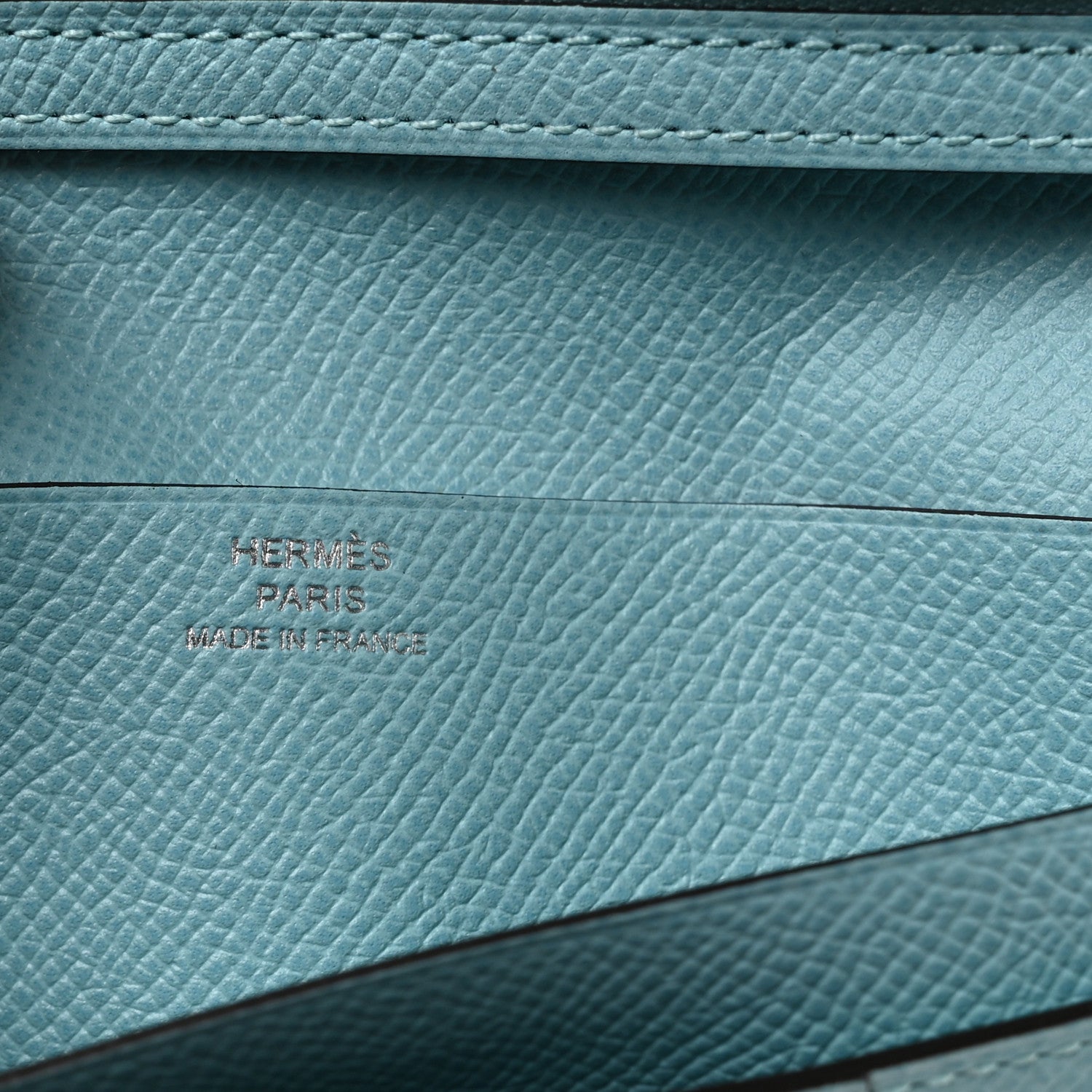 Hermes Epsom Bearn Gusset Wallet Bleu Atoll 6 of 8