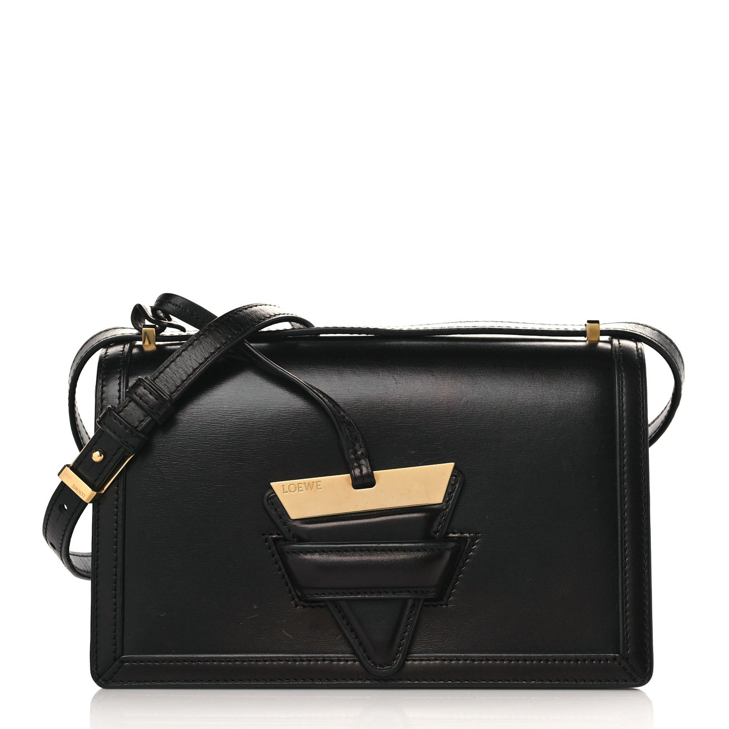 Calfskin Medium Barcelona Shoulder Bag Black