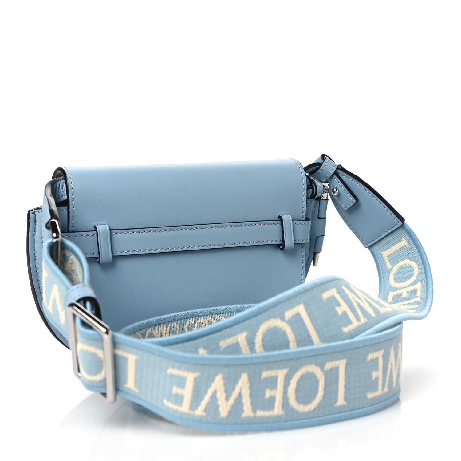 Loewe Calfskin Jacquard Mini Gate Dual Bag Dusty Blue 3 of 10