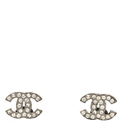 Chanel Crystal CC Earrings Silver 1 of 5