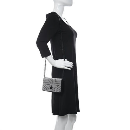 Stella McCartney Velvet Crystal Star Crossbody Bag Black 2 of 9