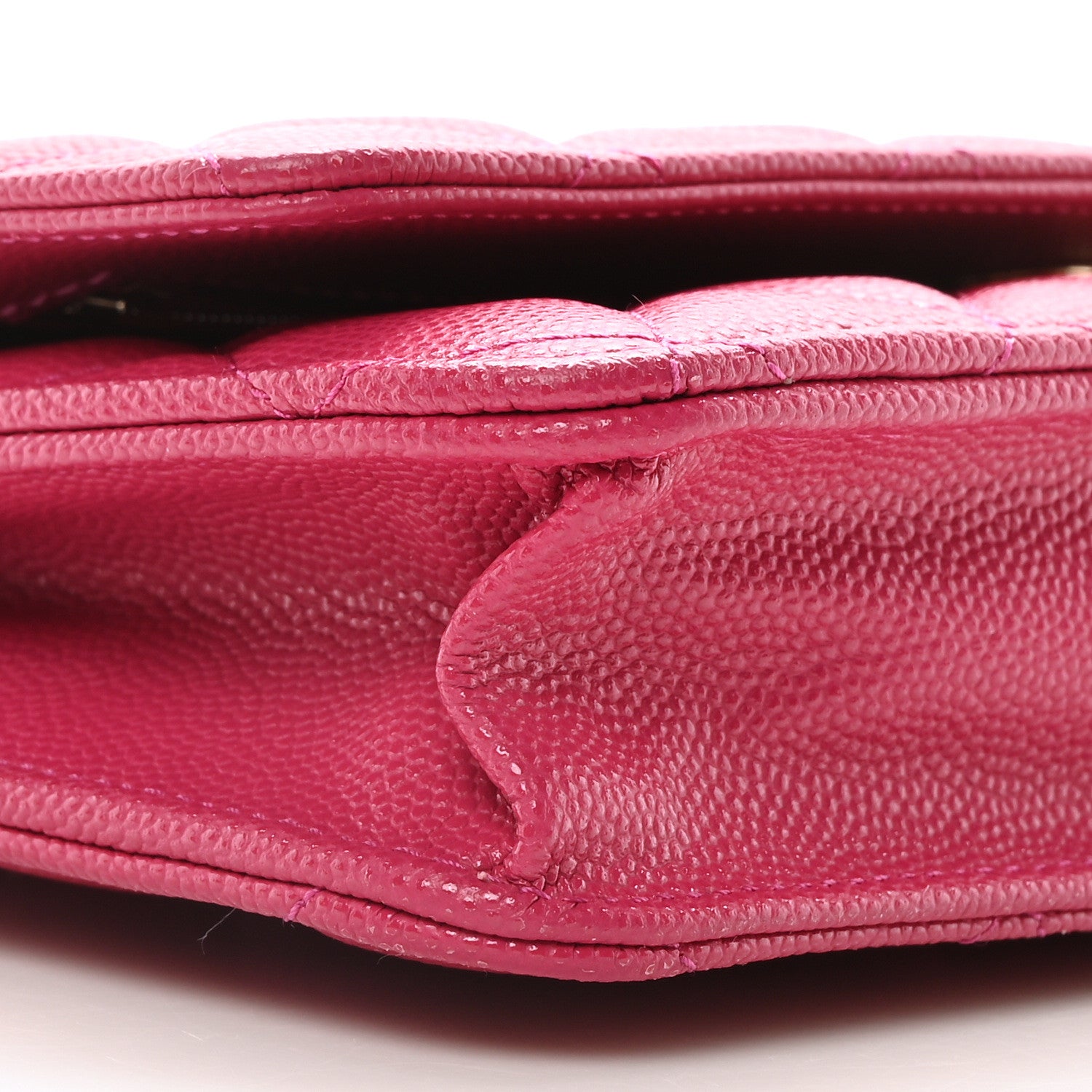 Chanel Caviar Quilted Wallet On Chain WOC Fuchsia 10 of 11