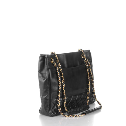 Chanel Lambskin Shopping Tote Black 3 of 8
