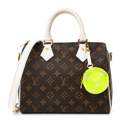 Louis Vuitton Monogram LV Match Speedy Bandouliere 25 White 1 of 17
