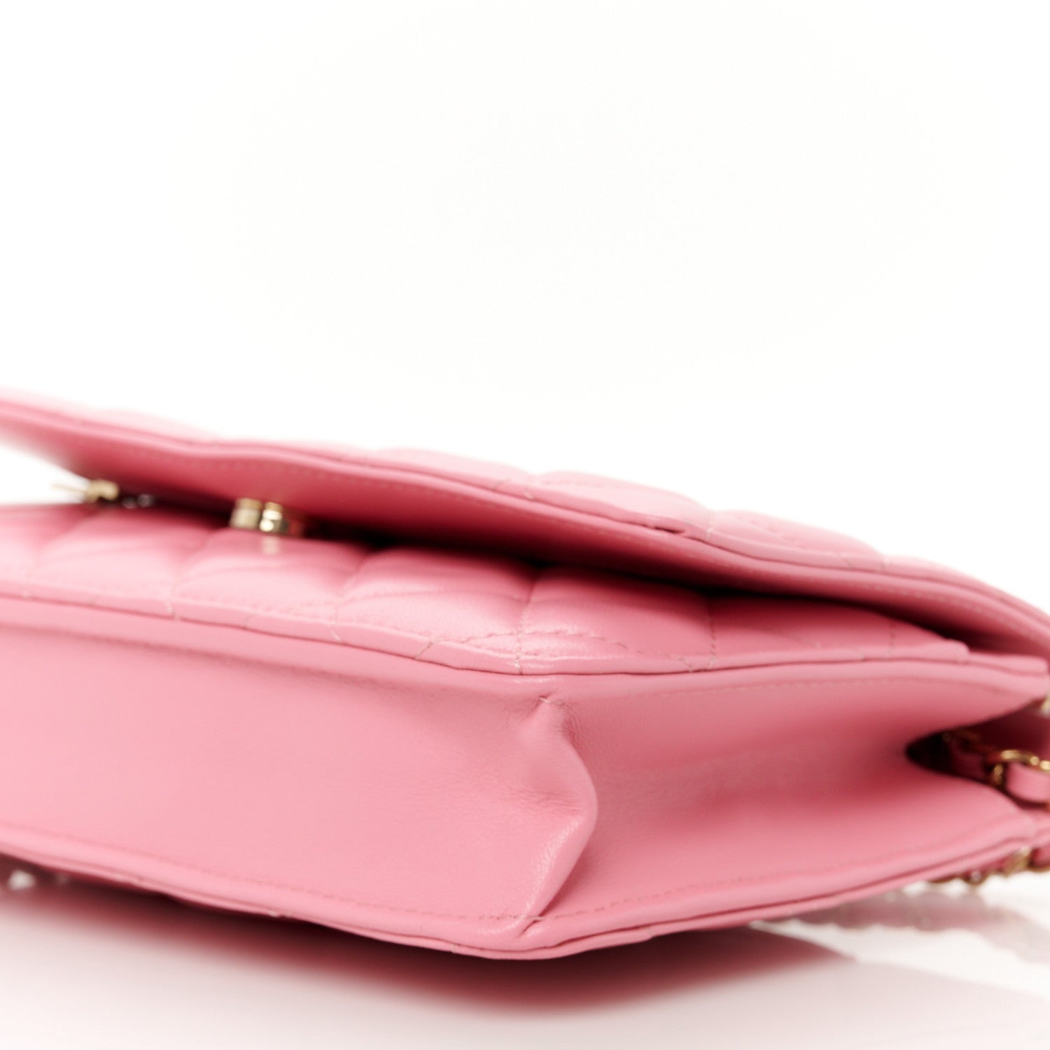 Chanel Lambskin Quilted Wallet On Chain WOC Pink 11 of 11