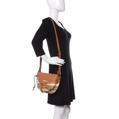 Loewe Snake Embossed Calfskin Striped Gate Crossbody Bag Multicolor 2 of 10