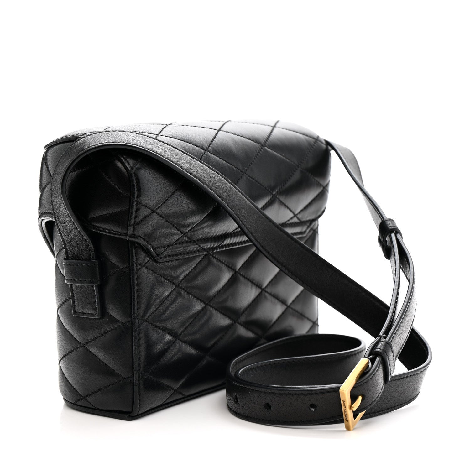 Saint Laurent Lambskin Matelasse Monogram June Box Bag Black 3 of 9