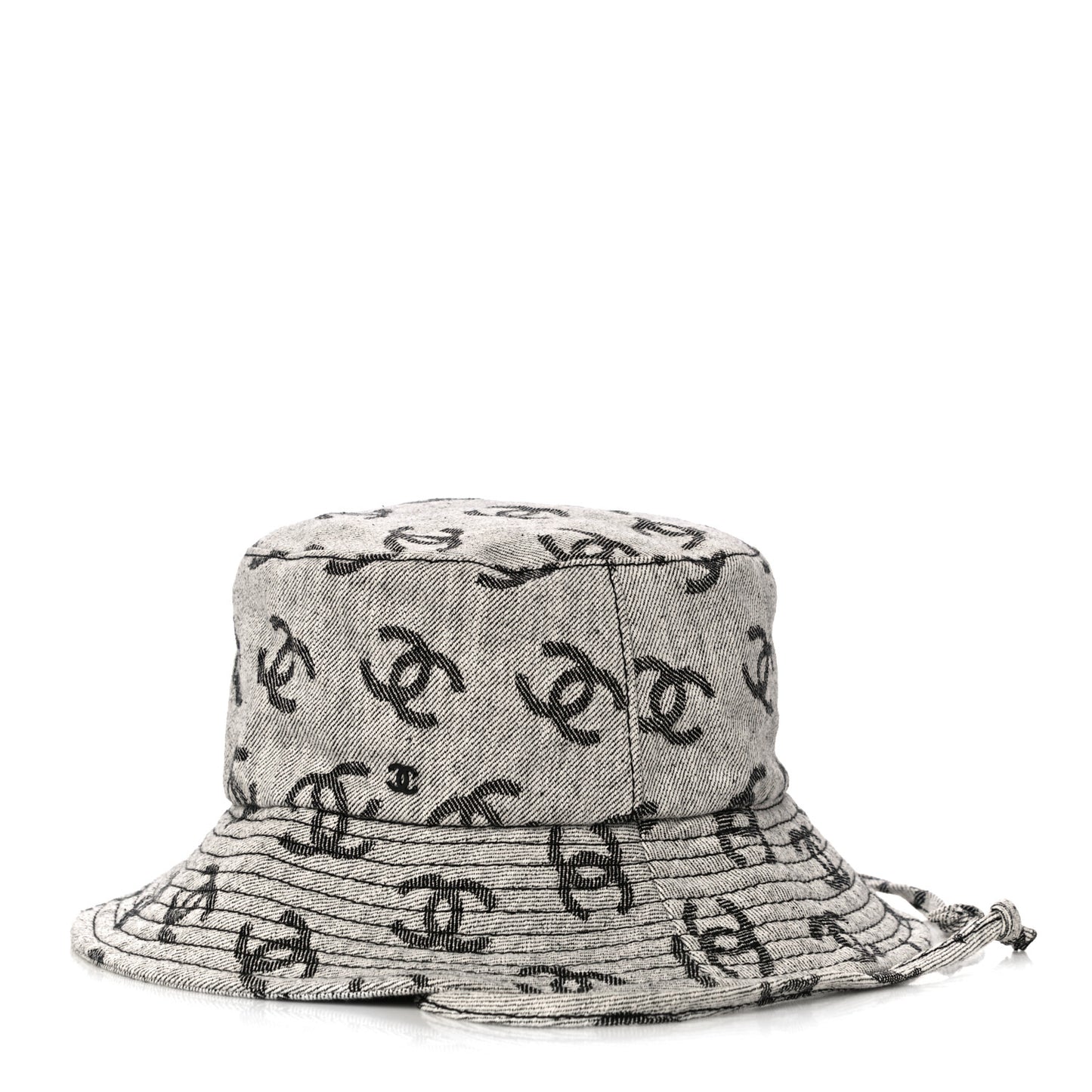 Denim CC Bucket Hat L White Black