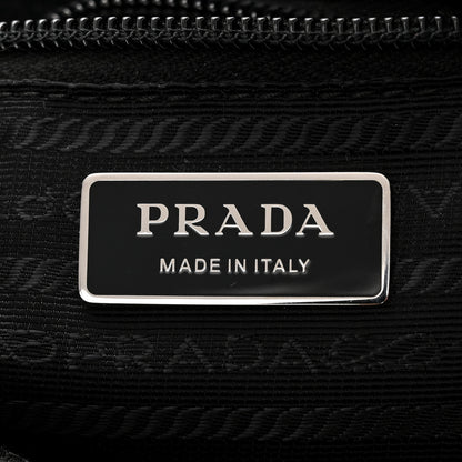 Prada Re-Nylon Vela Saffiano Pocket Double Zip Shoulder Bag Black 6 of 10