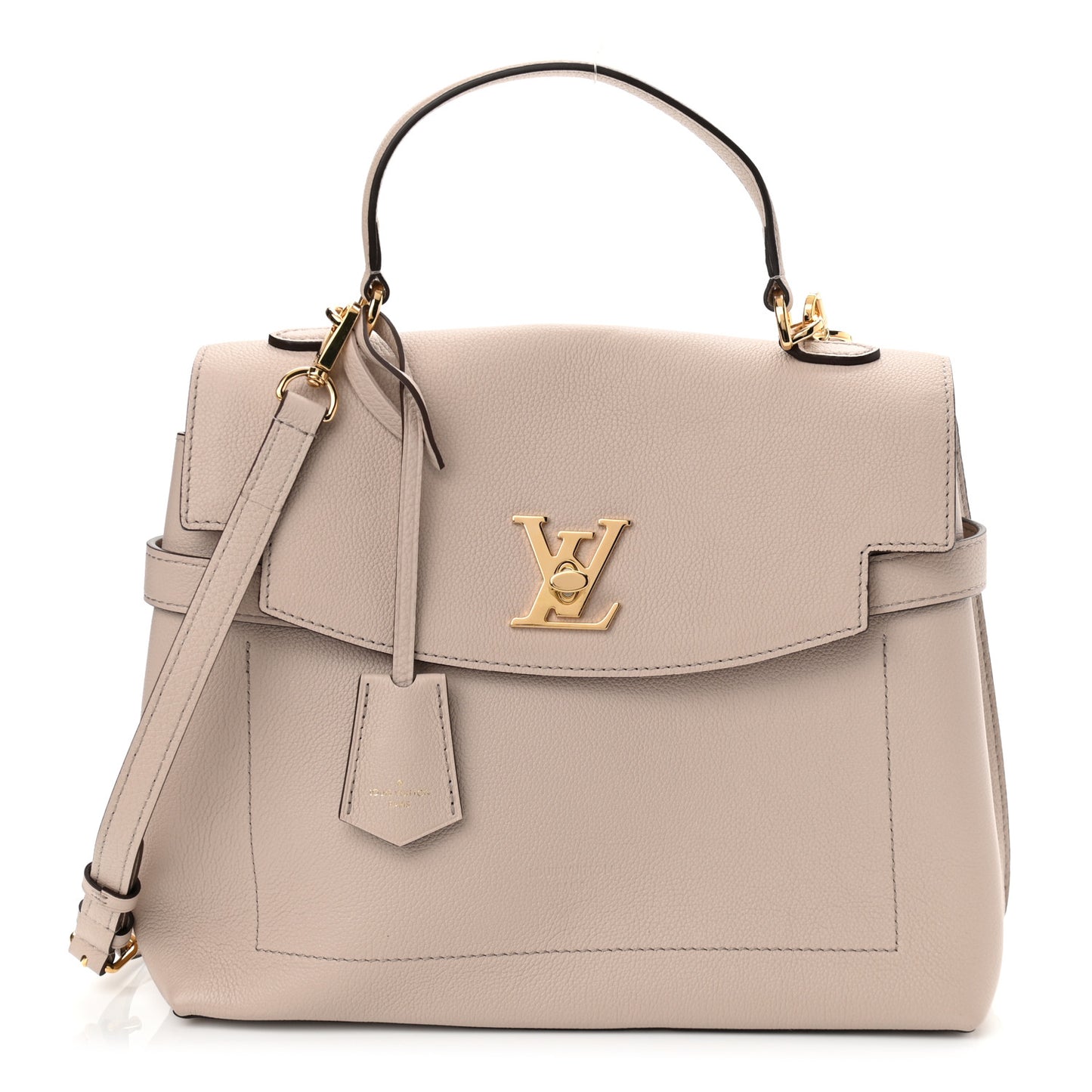 Soft Calfskin Lockme Ever MM Greige
