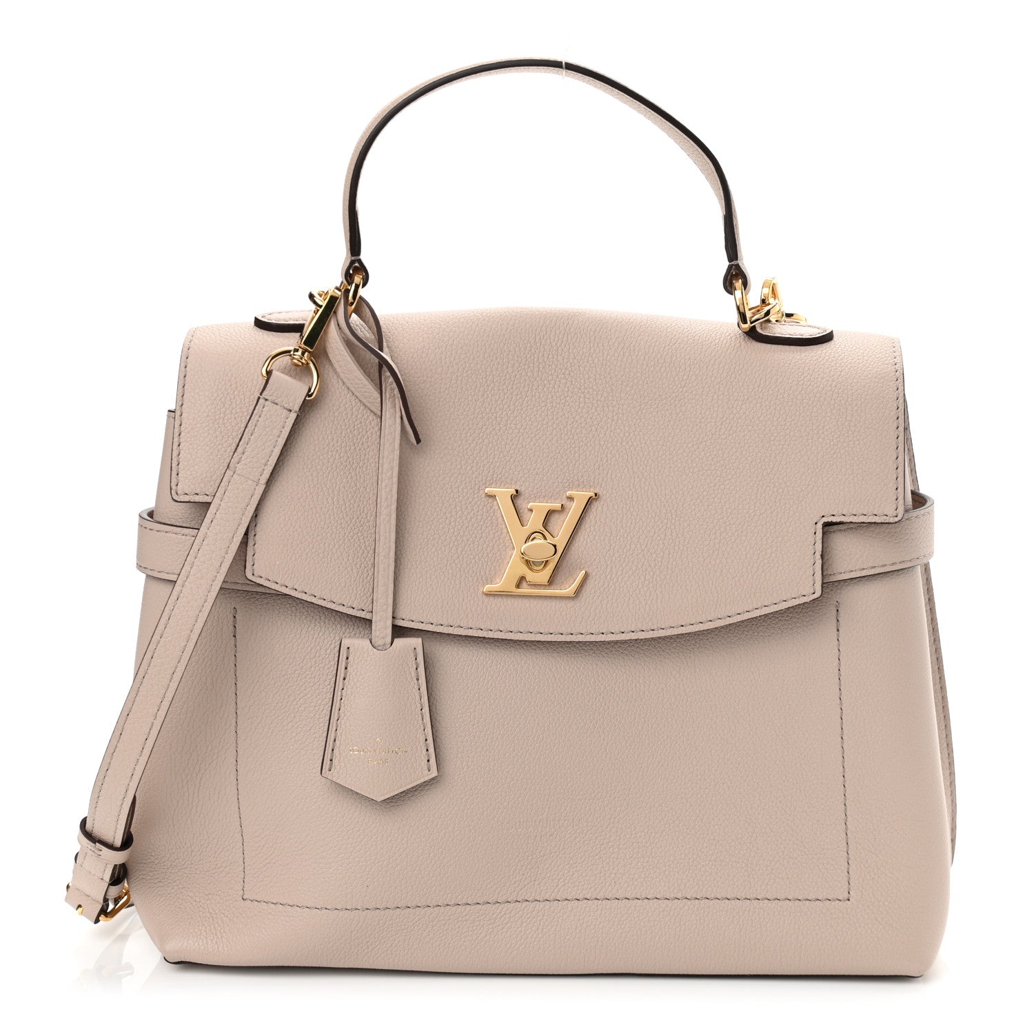 Louis Vuitton Soft Calfskin Lockme Ever MM Greige 1 of 10
