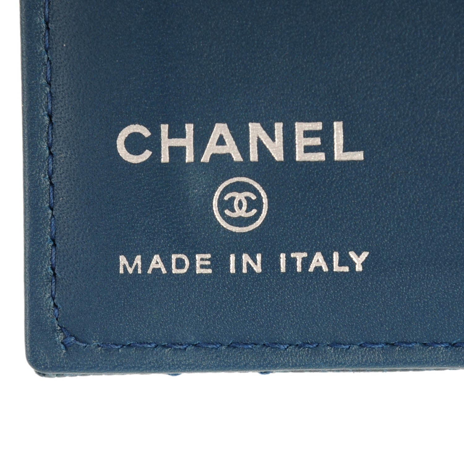 Chanel Caviar Quilted Card Holder Wallet Blue 6 of 7