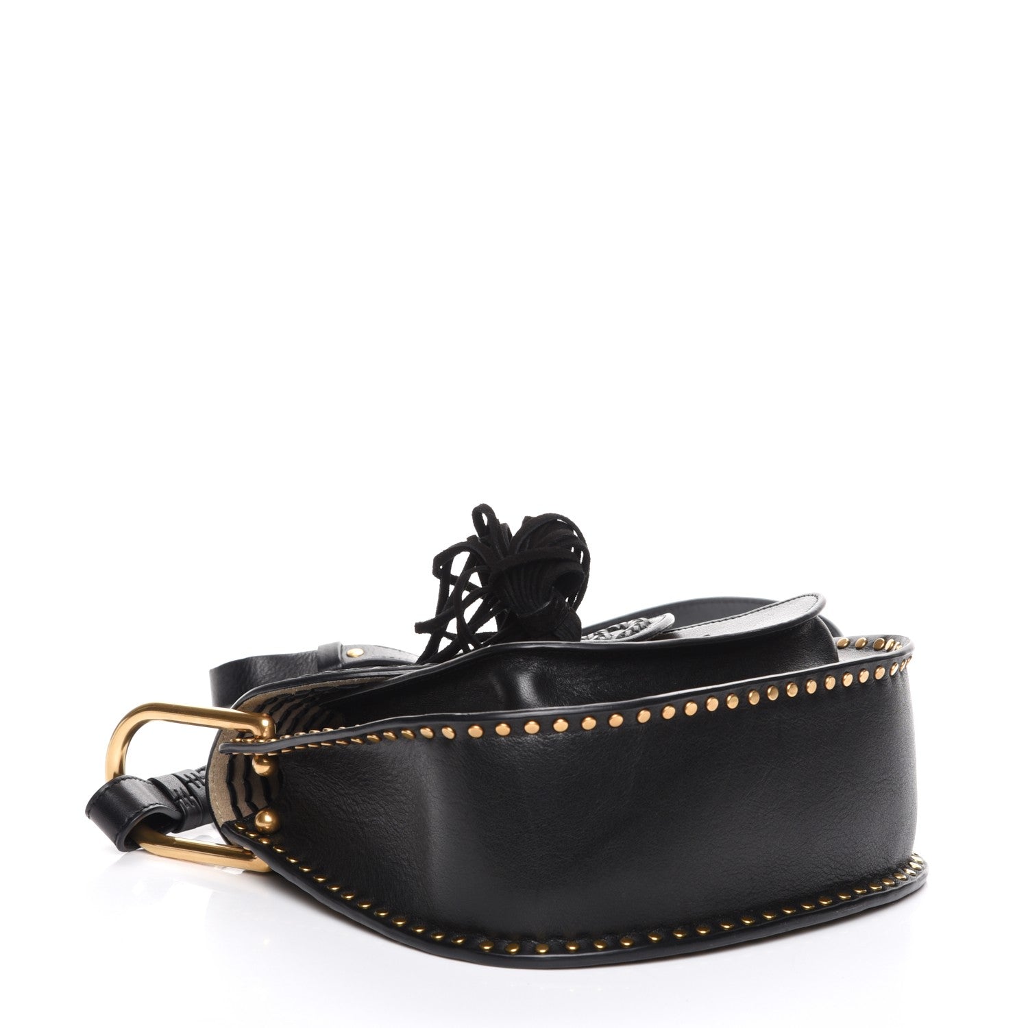 Chloe Calfskin Braided Small Hudson Shoulder Bag Black 4 of 7