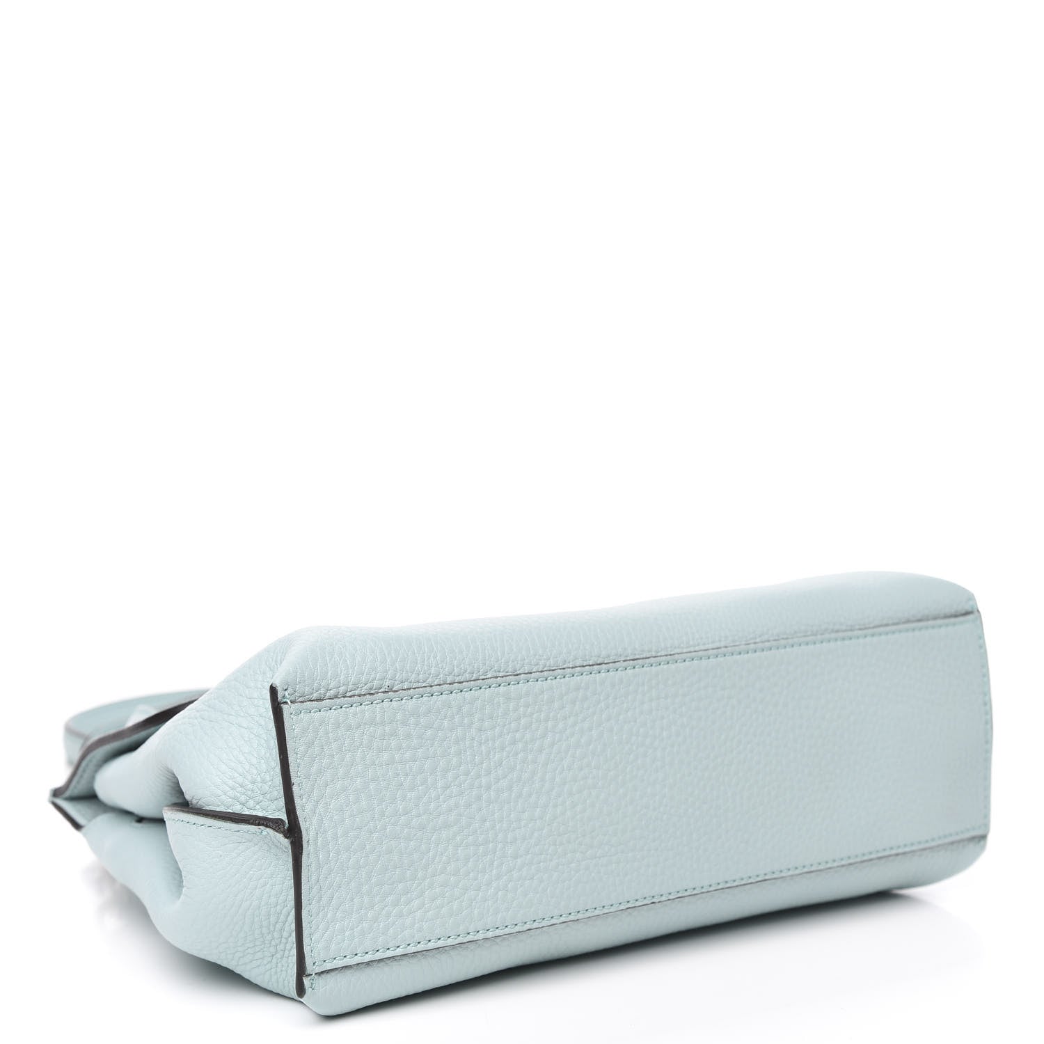 Gucci Pebbled Calfskin Small Bamboo Daily Top Handle Bag Pastel Blue 3 of 8