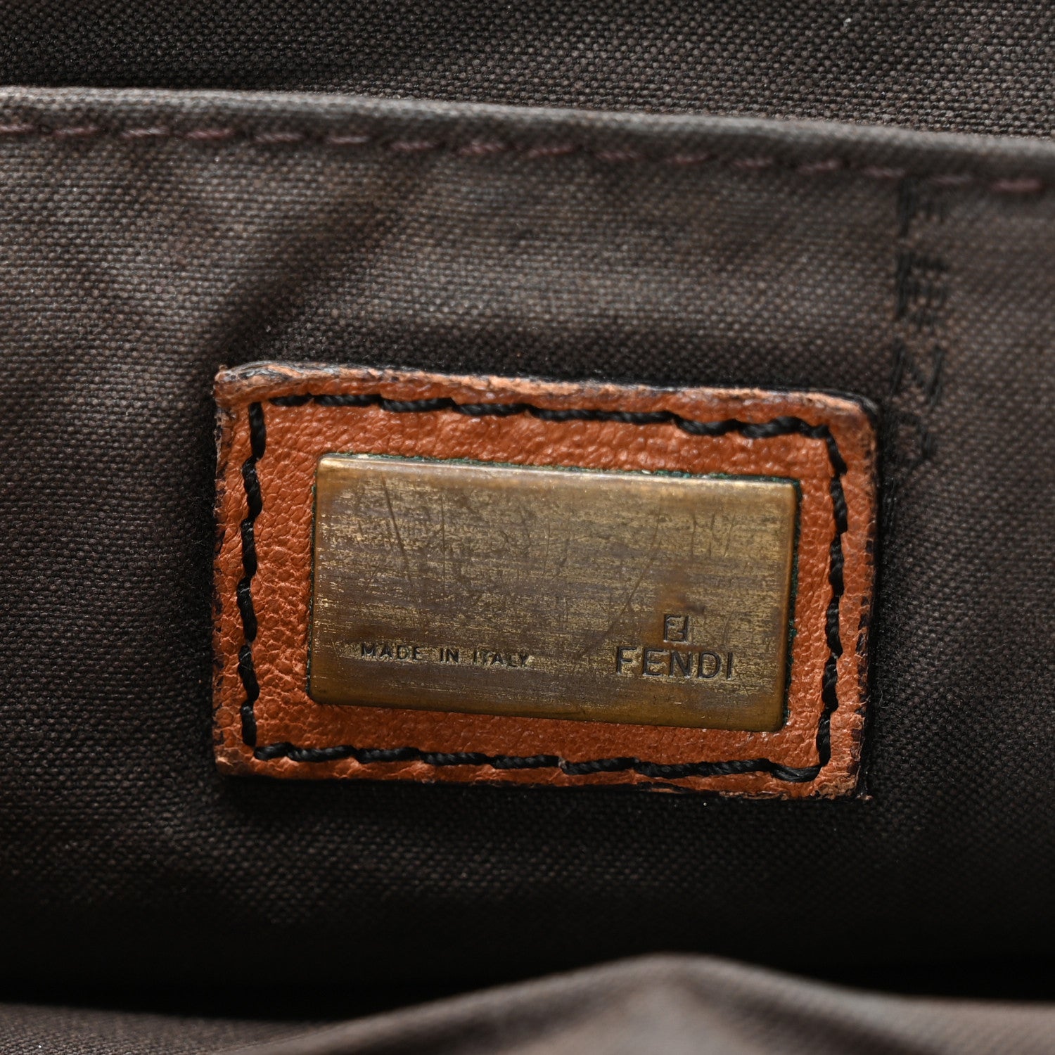 Fendi Nappa Patent B Bag Osso Black 6 of 12
