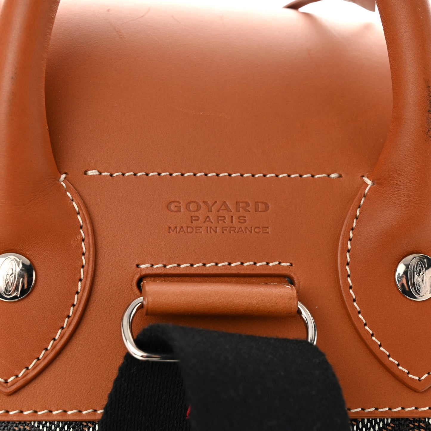 Goyardine Calfskin Alpin MM Backpack Gold Black