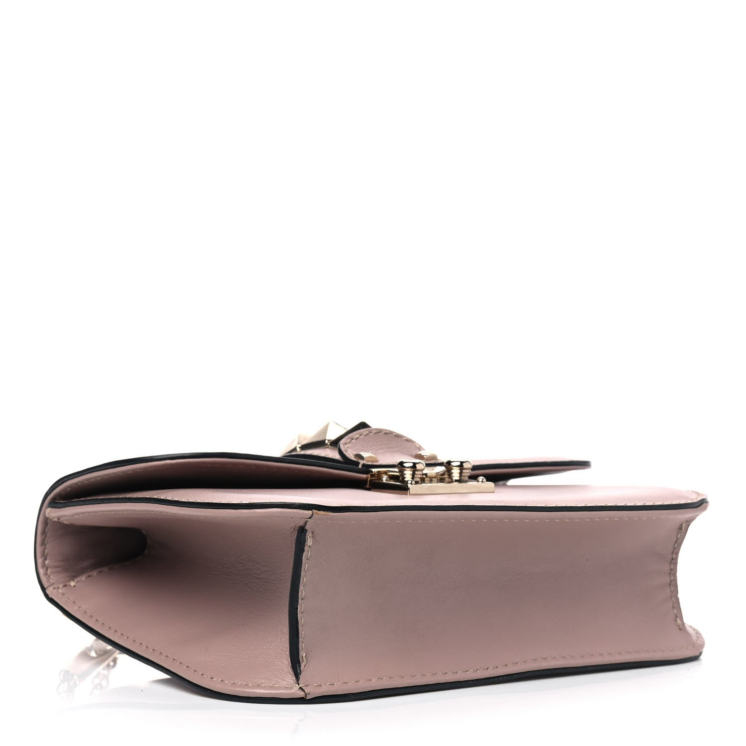Valentino Garavani Vitello Small Glam Lock Rockstud Flap Poudre 3 of 5