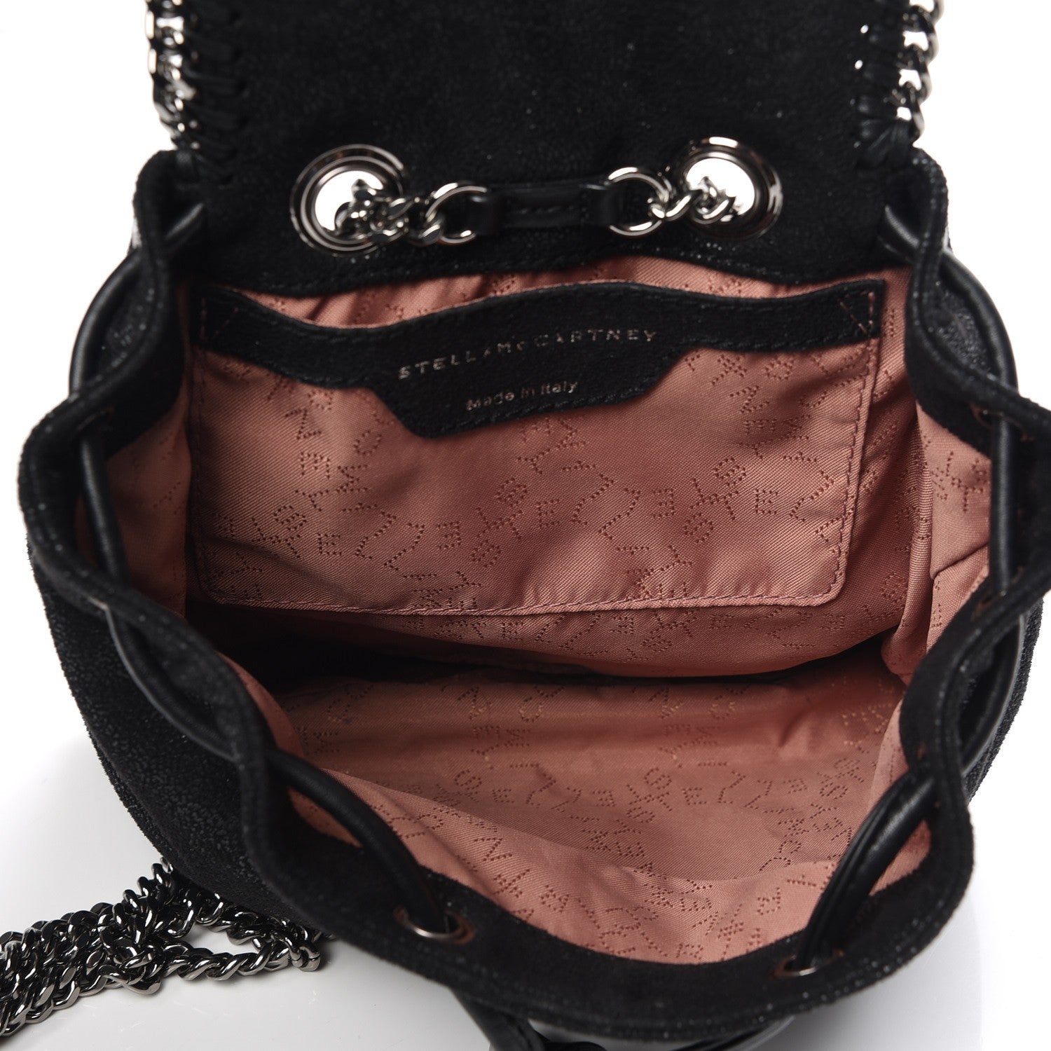 Stella McCartney Shaggy Deer Mini Falabella Backpack Black 5 of 8