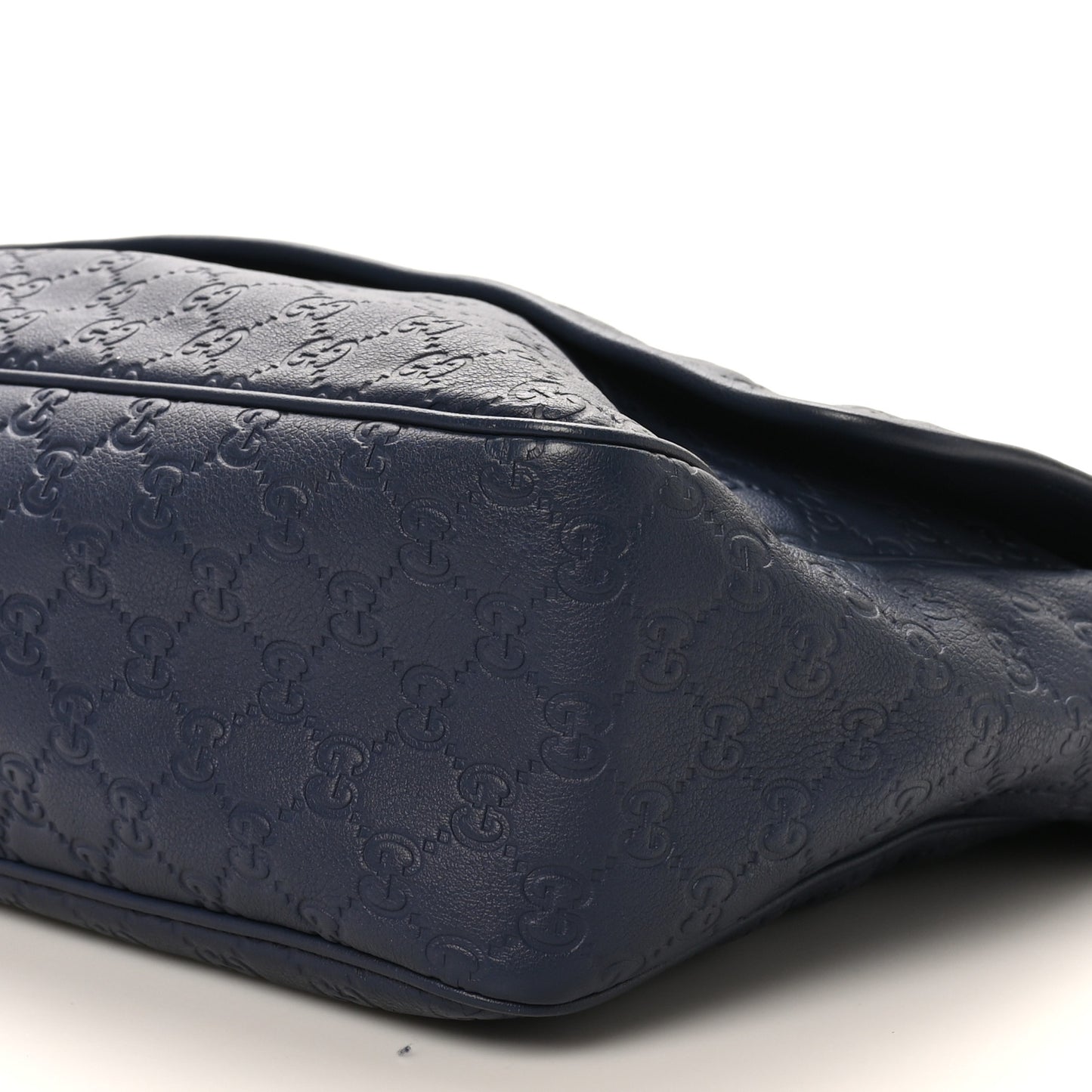Guccissima Medium Flap Messenger Bag Blue