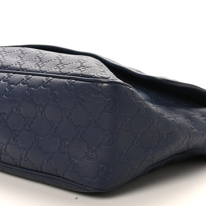 Gucci Guccissima Medium Flap Messenger Bag Blue 10 of 10