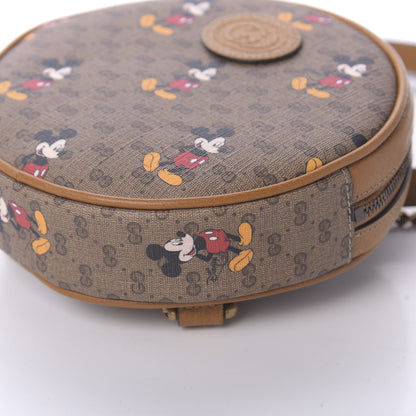 Gucci X DISNEY Mini Vintage GG Supreme Monogram Mickey Mouse Round Backpack Beige Vintage Sun Oil 6 of 10