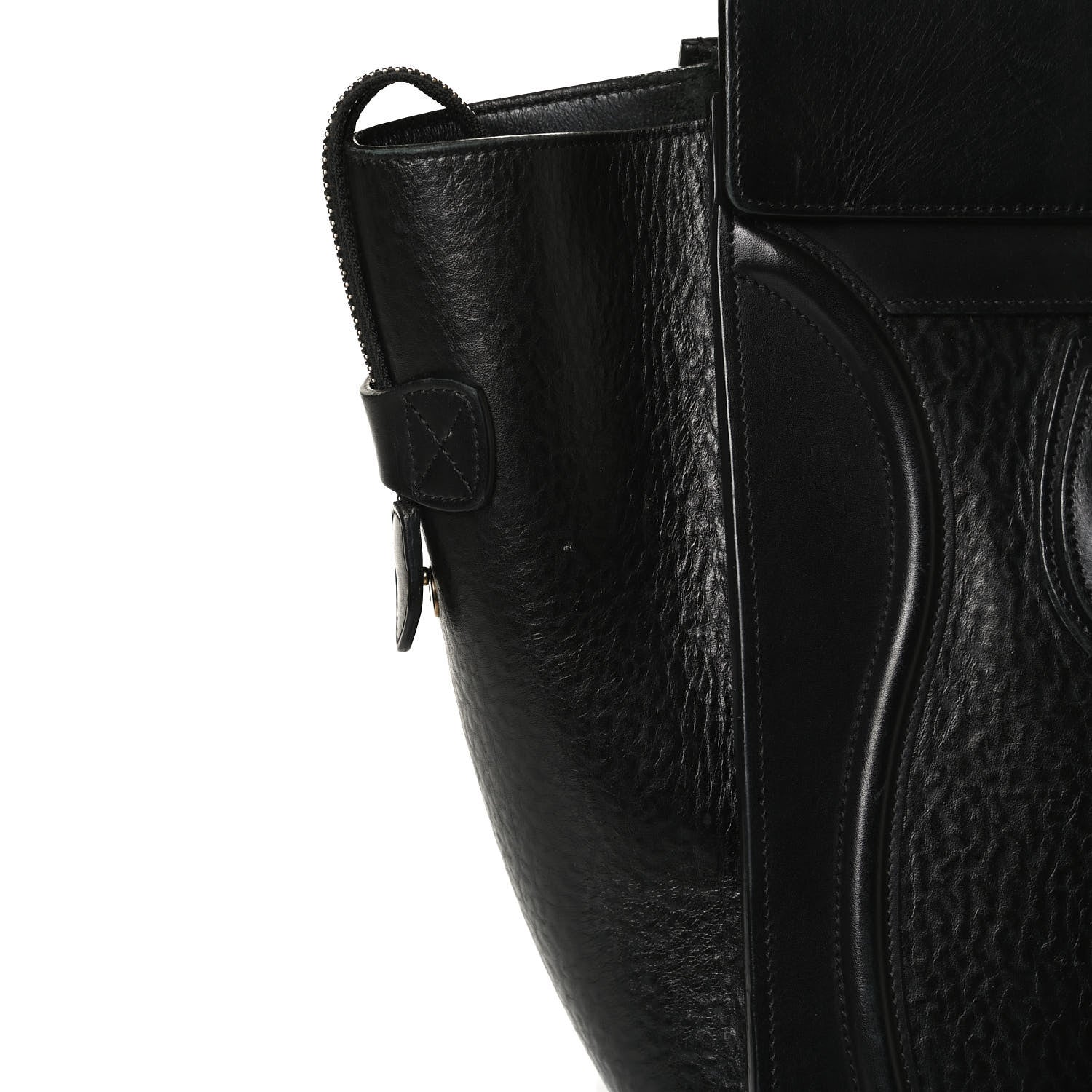 Celine Calfskin Astrakhan Embossed Mini Luggage Black 15 of 22
