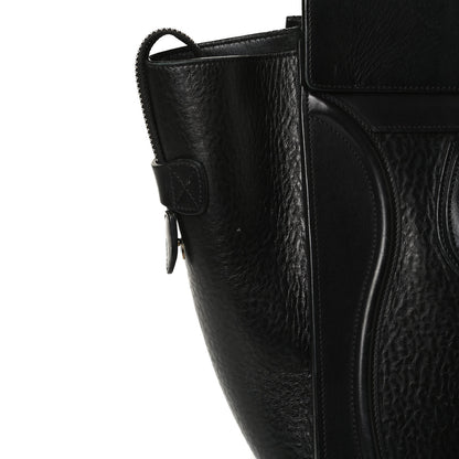 Celine Calfskin Astrakhan Embossed Mini Luggage Black 15 of 22